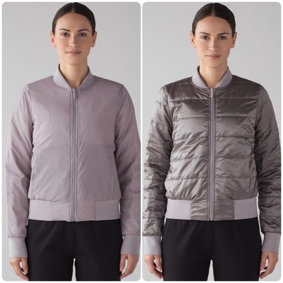 Lululemon Non-Stop Bomber *Reversible in Dark‎ Chrome Sz 10 - Picture 1 of 16